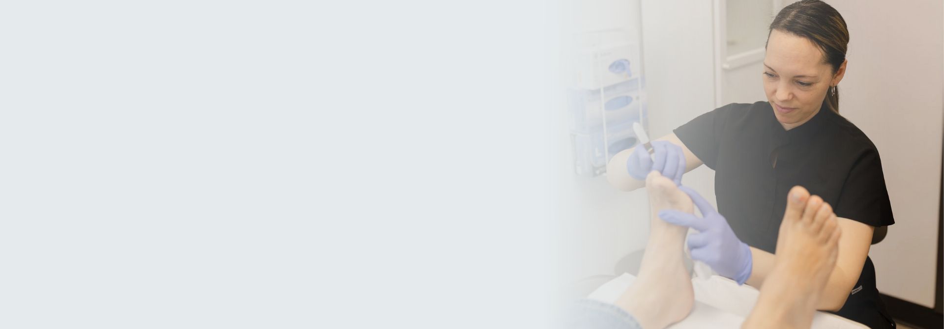 Traitement podiatrique en cours